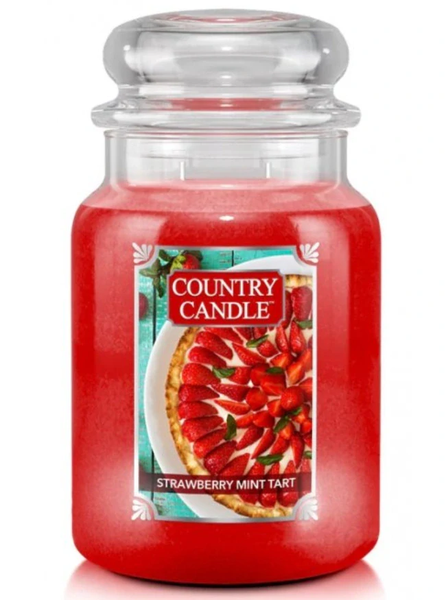 Country Candle vonná svíčka Strawberry Mint Pie 680 g
