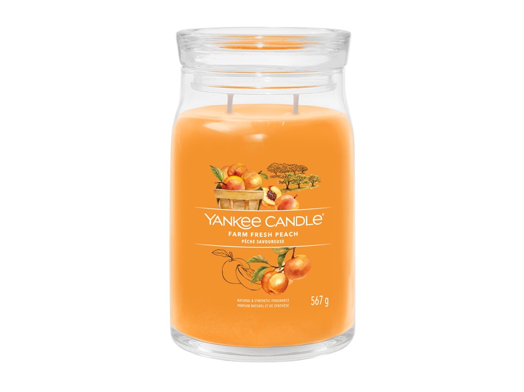 Yankee candle, vonná svíčka Signature Farm Fresh Peach 567 g
