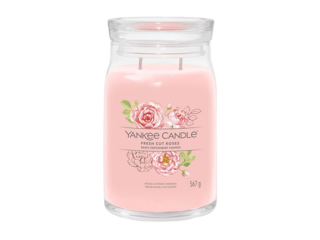 Yankee candle, vonná svíčka Signature Fresh Cut Roses 567 g