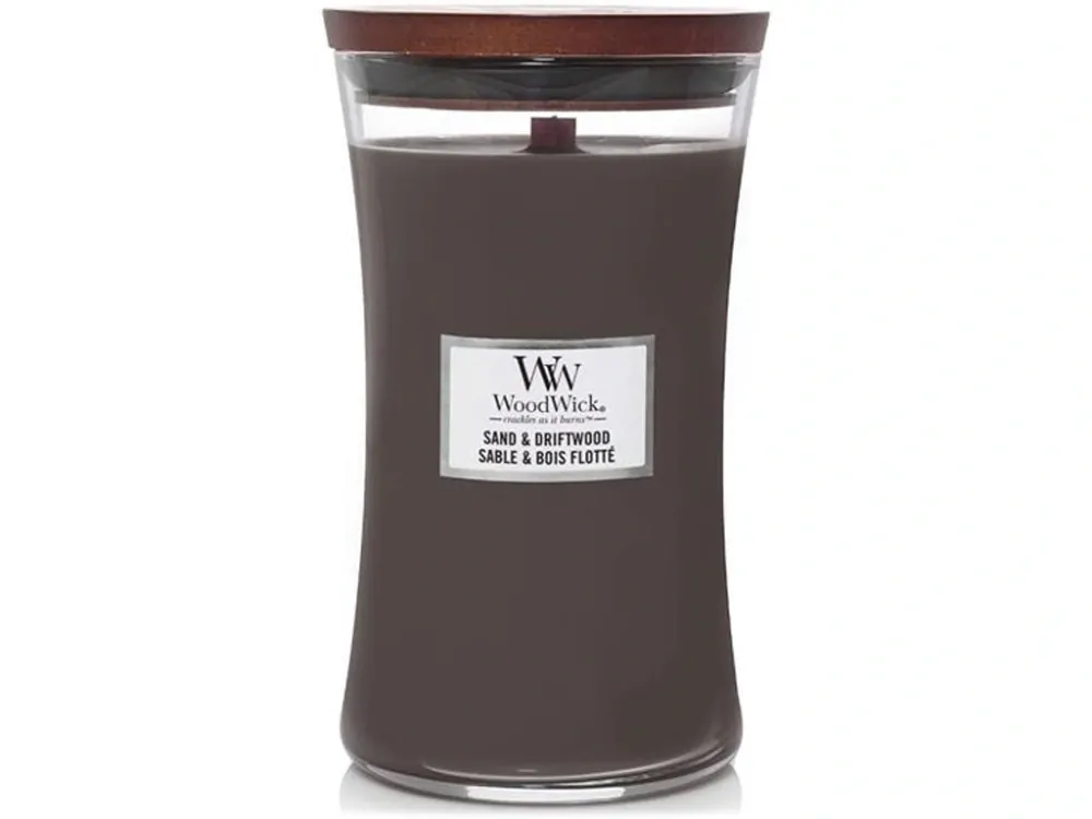 Woodwick vonná svíčka Sand & Driftwood (Písek a naplavené dřevo) 609 g