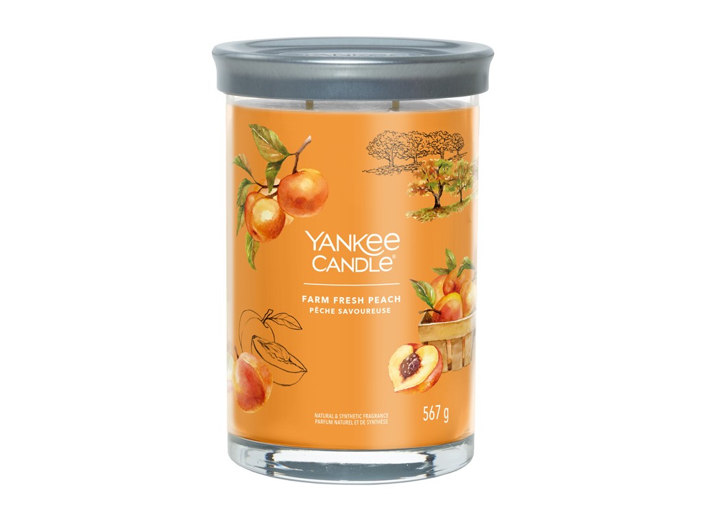 Yankee candle, vonná svíčka Signature Tumbler Farm Fresh Peach 567 g