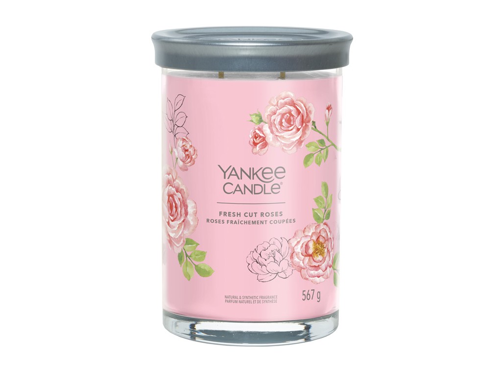 Yankee candle, vonná svíčka Signature Tumbler Fresh Cut Roses 567 g