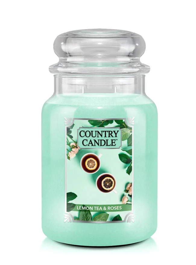 Country Candle vonná svíčka Lemon Tea & Roses 737 g