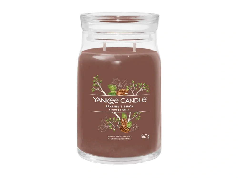 Yankee candle, vonná svíčka Signature Praline & Birch 567 g