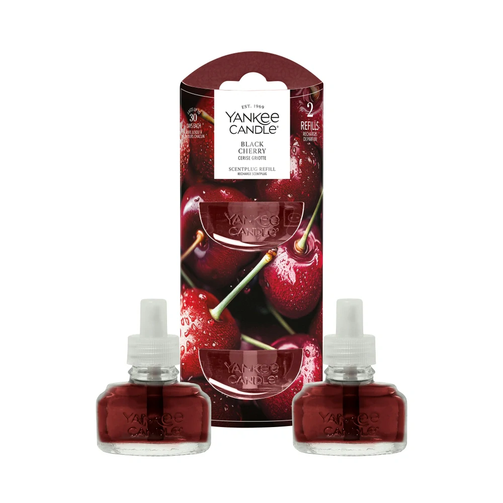 Yankee Candle náplň pro vůni do elektrické zásuvky Black Cherry, 2 x 18,5 ml