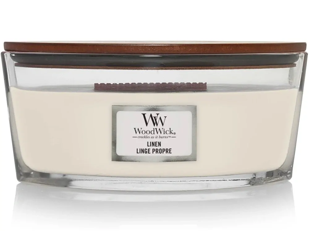 WoodWick svíčka loď Linen (Prádlo) 453 g