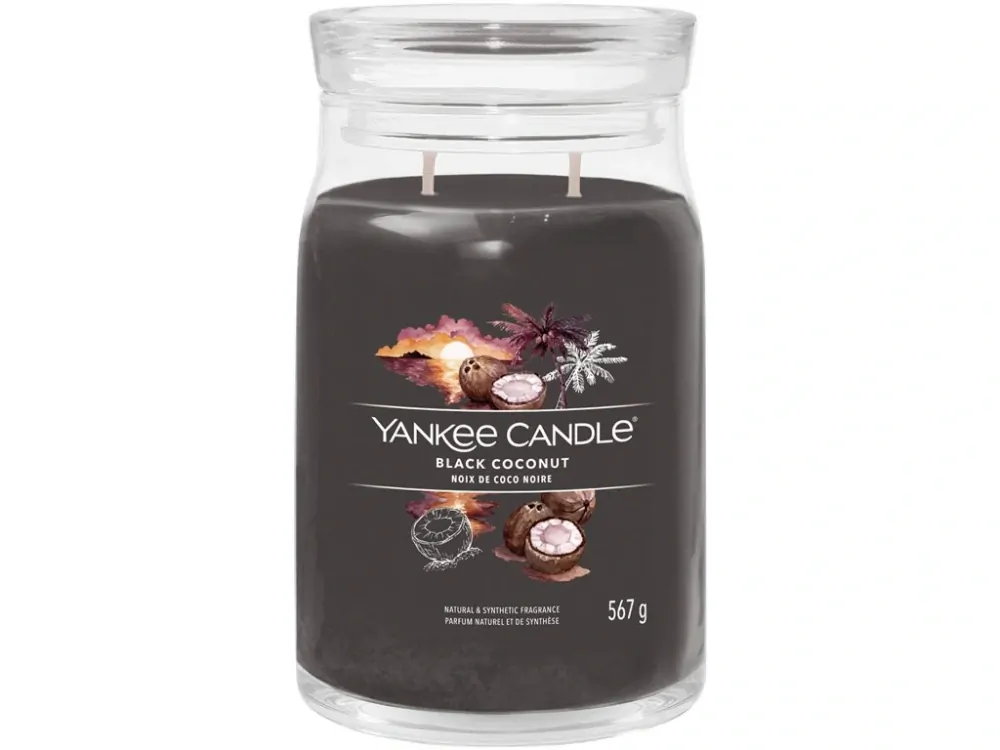 Yankee candle, vonná svíčka Signature Black Coconut (Černý kokos) 567 g