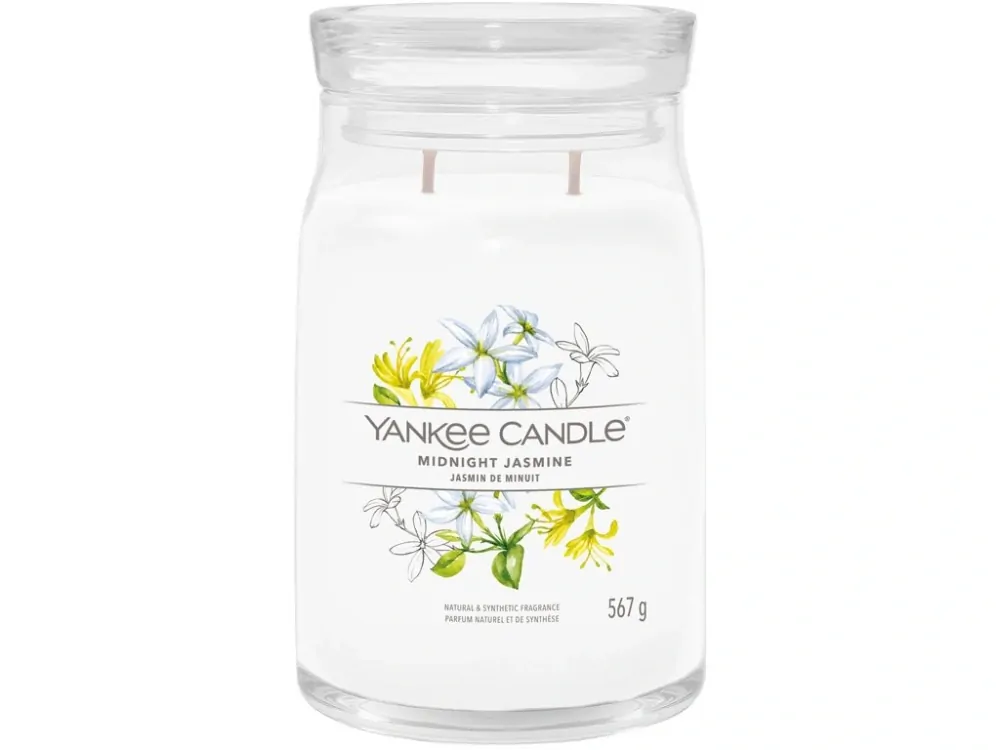 Yankee candle, vonná svíčka Signature Midnight Jasmine (Půlnoční jasmín) 567 g