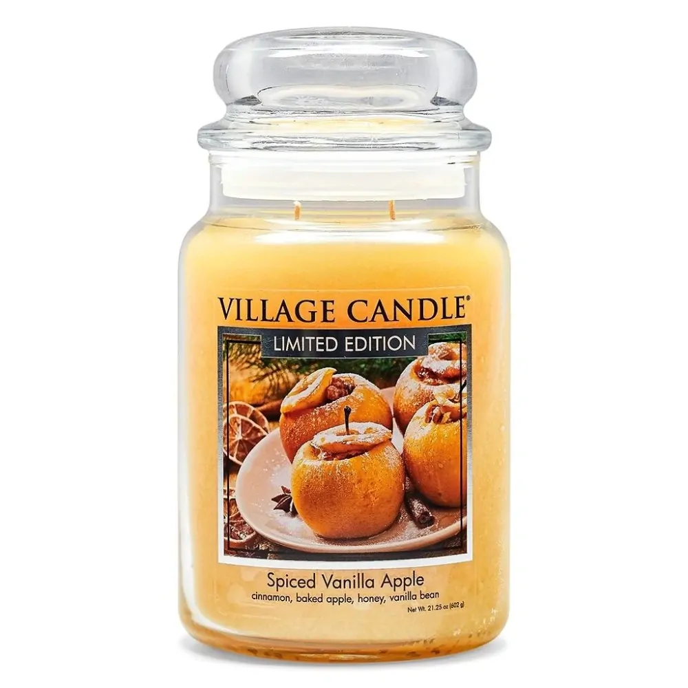 Village Candle - vonná svíčka Spiced Vanilla Apple (Pečené vanilkové jablko) 602 g