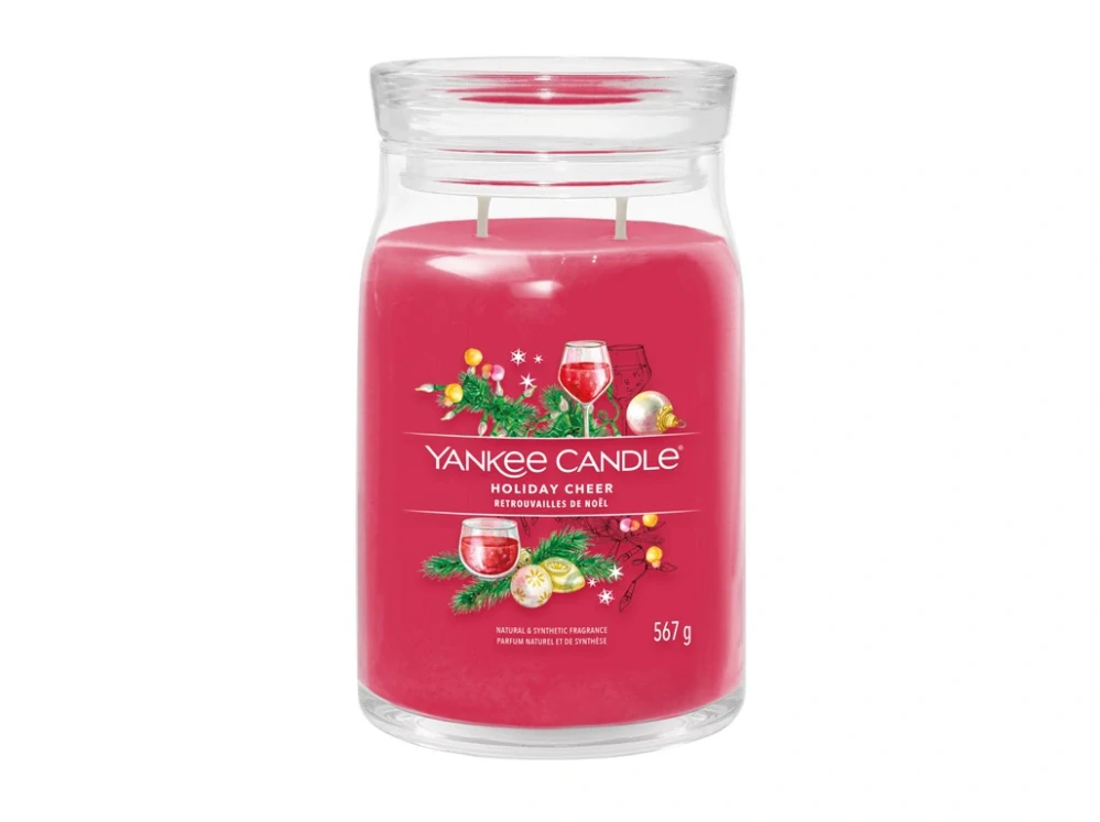 Yankee candle, vonná svíčka Signature Holiday Cheer (Vánoční veselí) 567 g