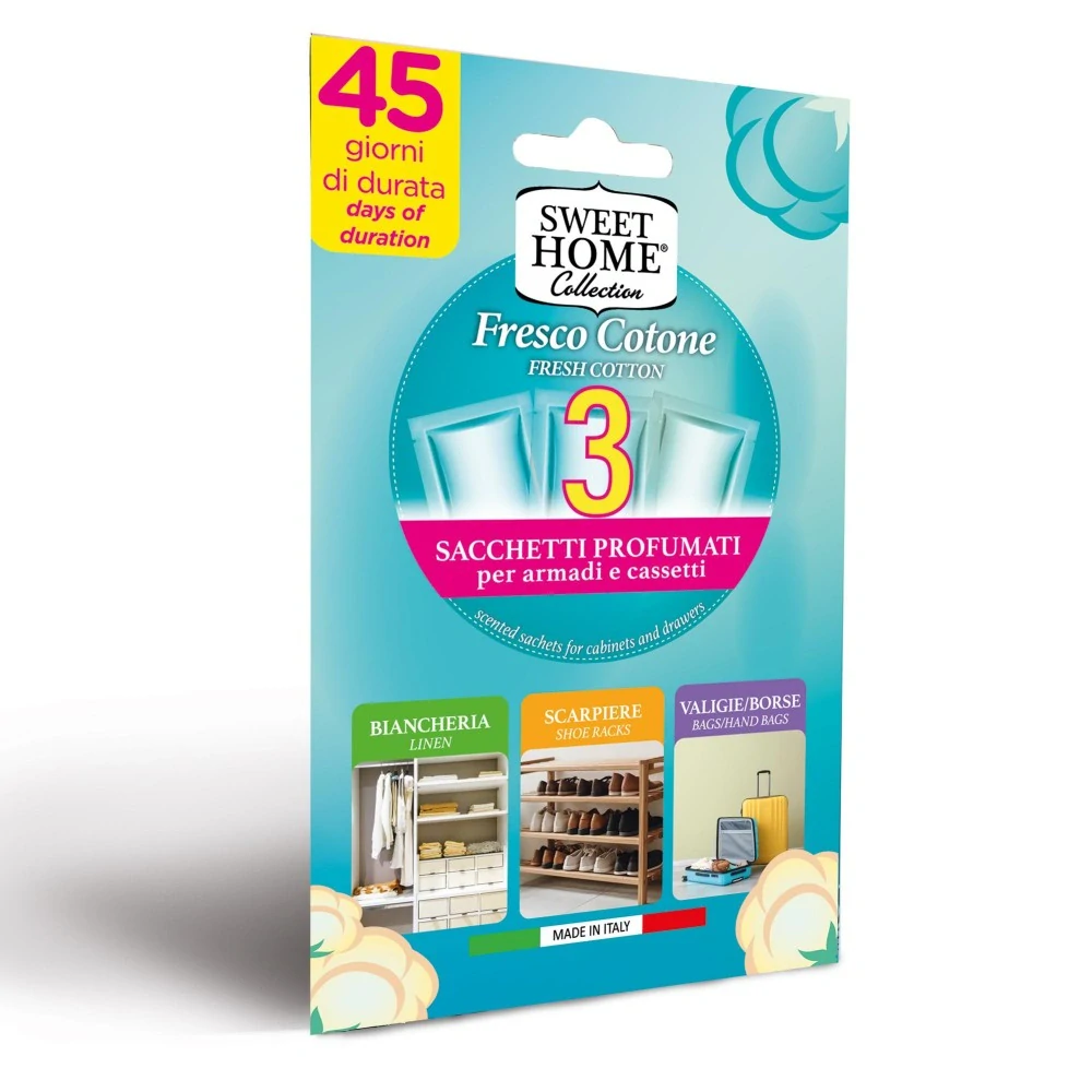 Sweet Home vonné sáčky Fresco Cotone (Svěží bavlna) 3 ks