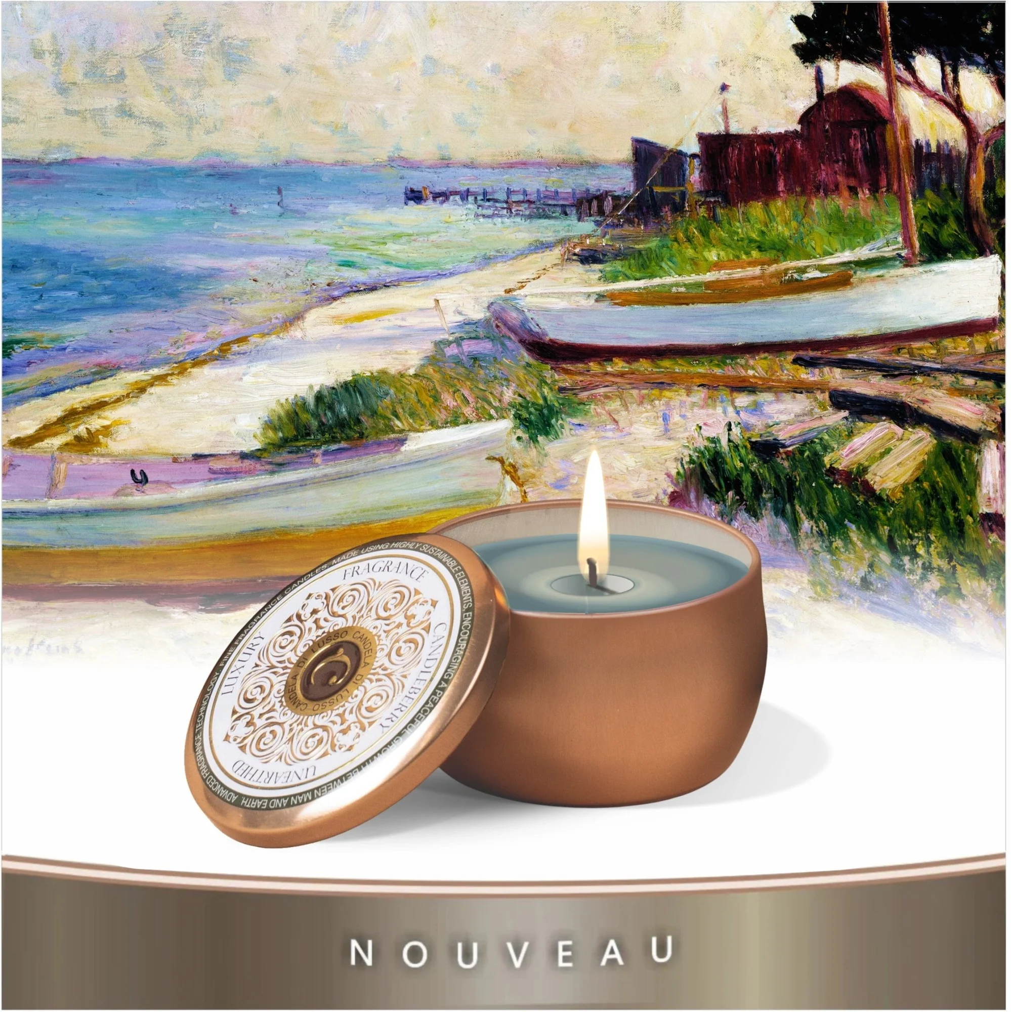 Candleberry - vonná svíčka Nouveau Smoldering Vanilla Teakwood 128 g