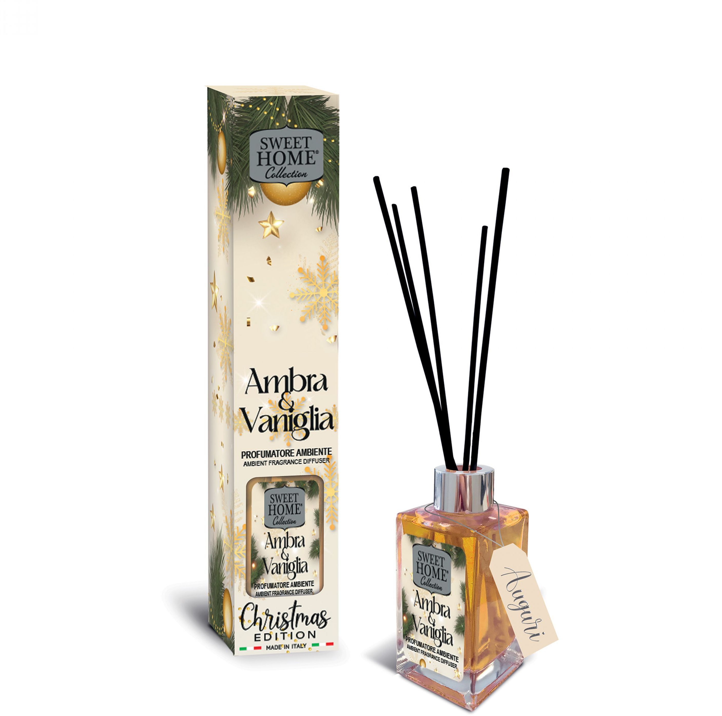 Sweet Home Collection vánoční aroma difuzér Ambra a vanilka 100 ml