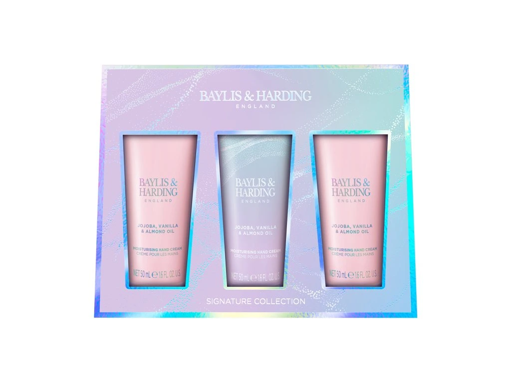 Baylis & Harding, JOJOBA, VANILKA A MANDLOVÝ OLEJ - sada krémů na ruce 3 ks