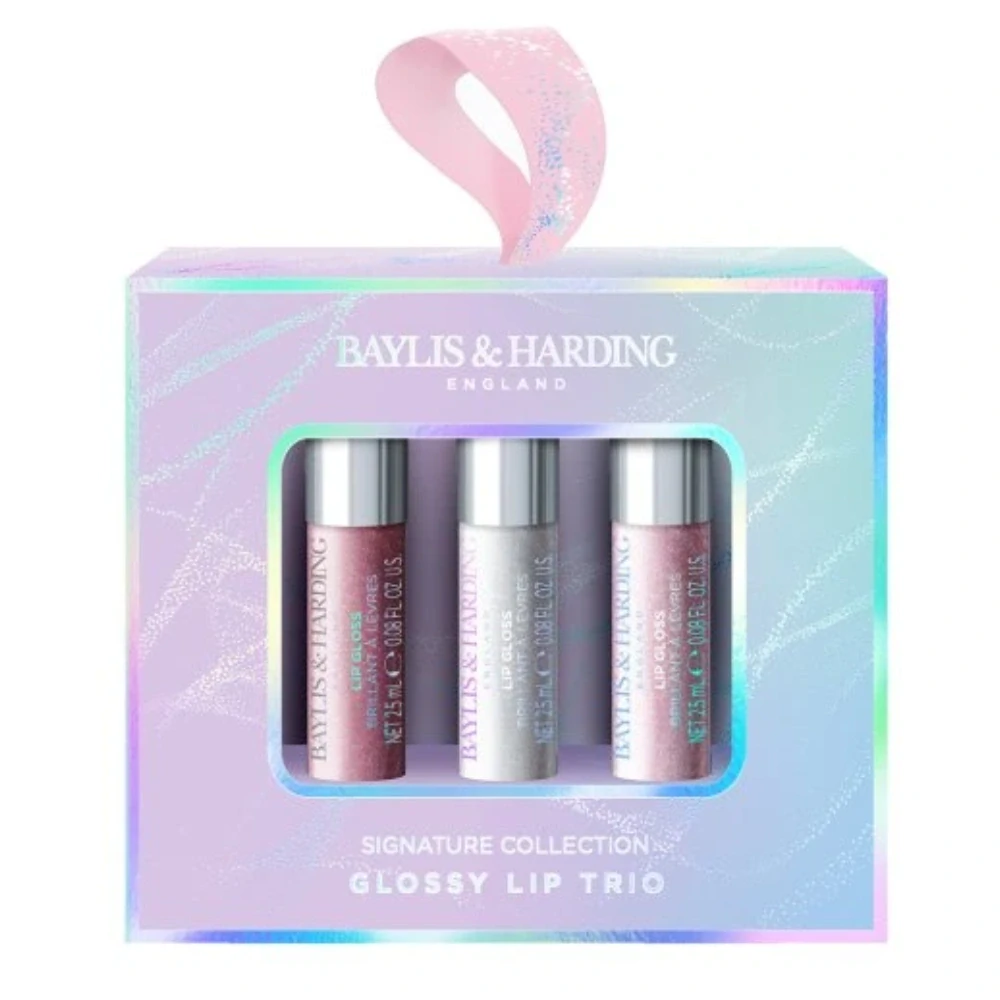 Baylis & Harding, JOJOBA, VANILKA A MANDLOVÝ OLEJ - sada lesků na rty 3 ks