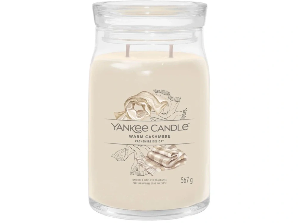 Yankee candle, vonná svíčka Signature Warm Cashmere (Hřejivý kašmír) 567 g