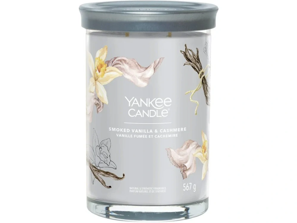 Yankee candle, vonná svíčka Signature Smoked Vanilla & Cashmere (Kouřová vanilka a kašmír) 567 g