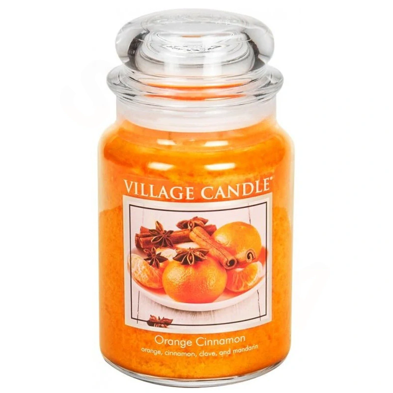 Village Candle - vonná svíčka Orange Cinnamon (Pomeranč a skořice) 602 g