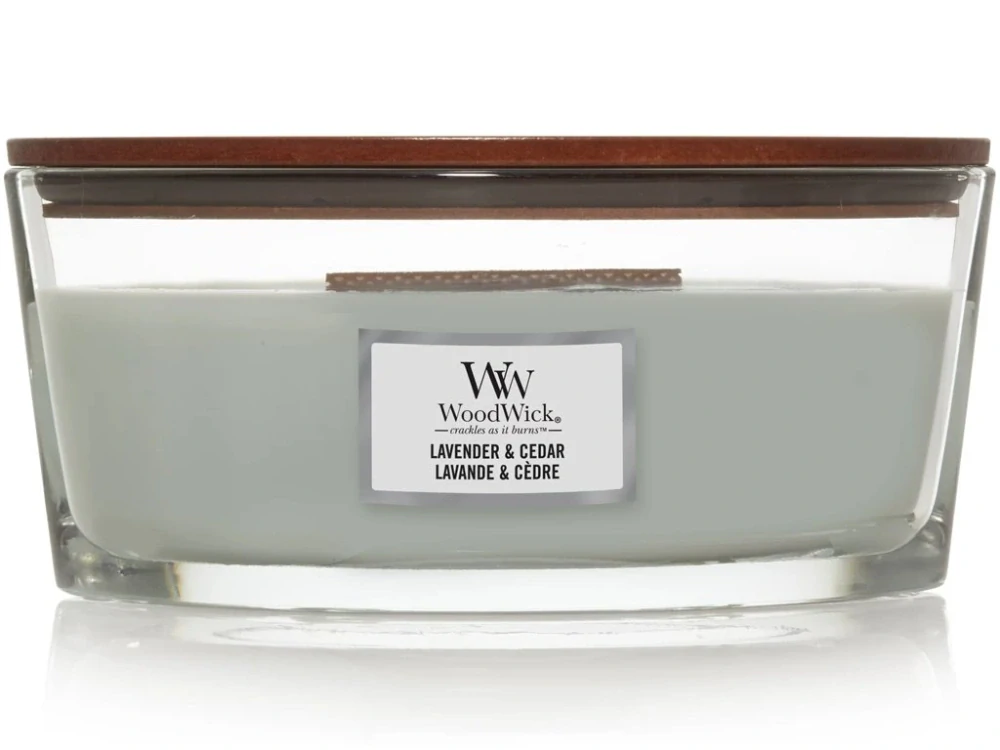 WoodWick svíčka loď Lavender & Cedar (Levandule a cedr) 453 g
