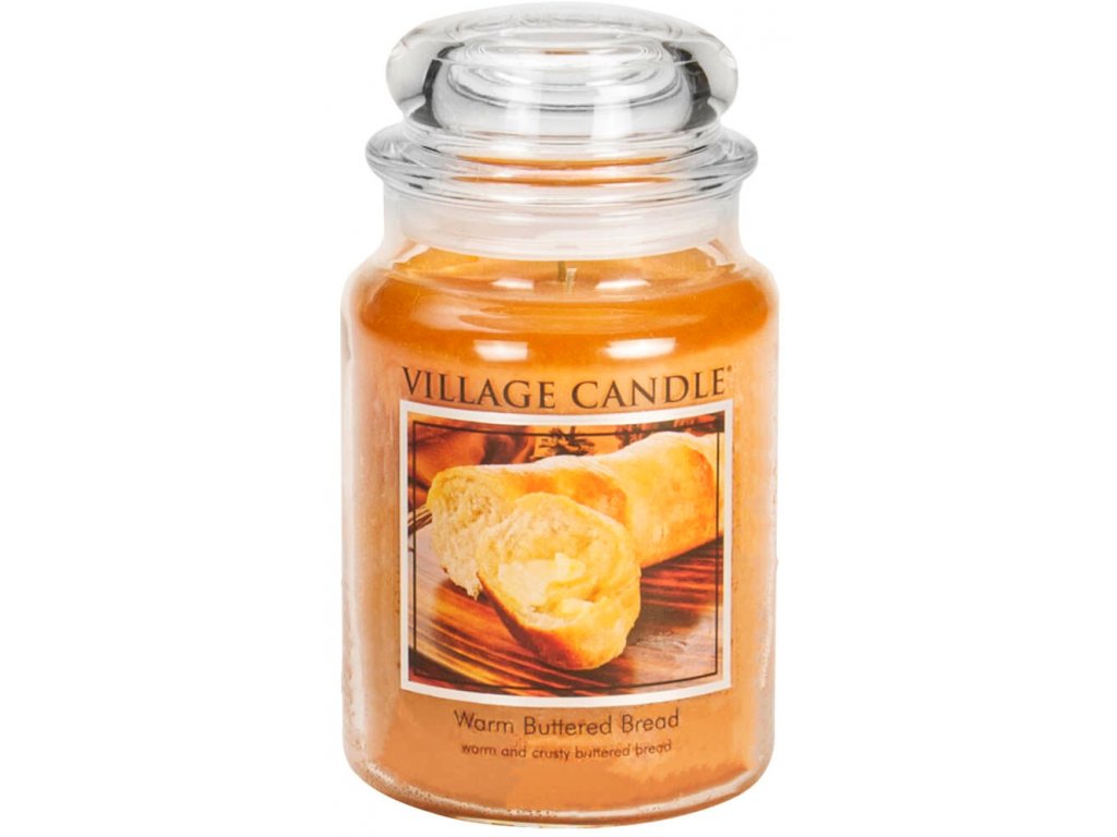 Village Candle - vonná svíčka Warm Buttered Bread (Teplé houstičky) 602 g