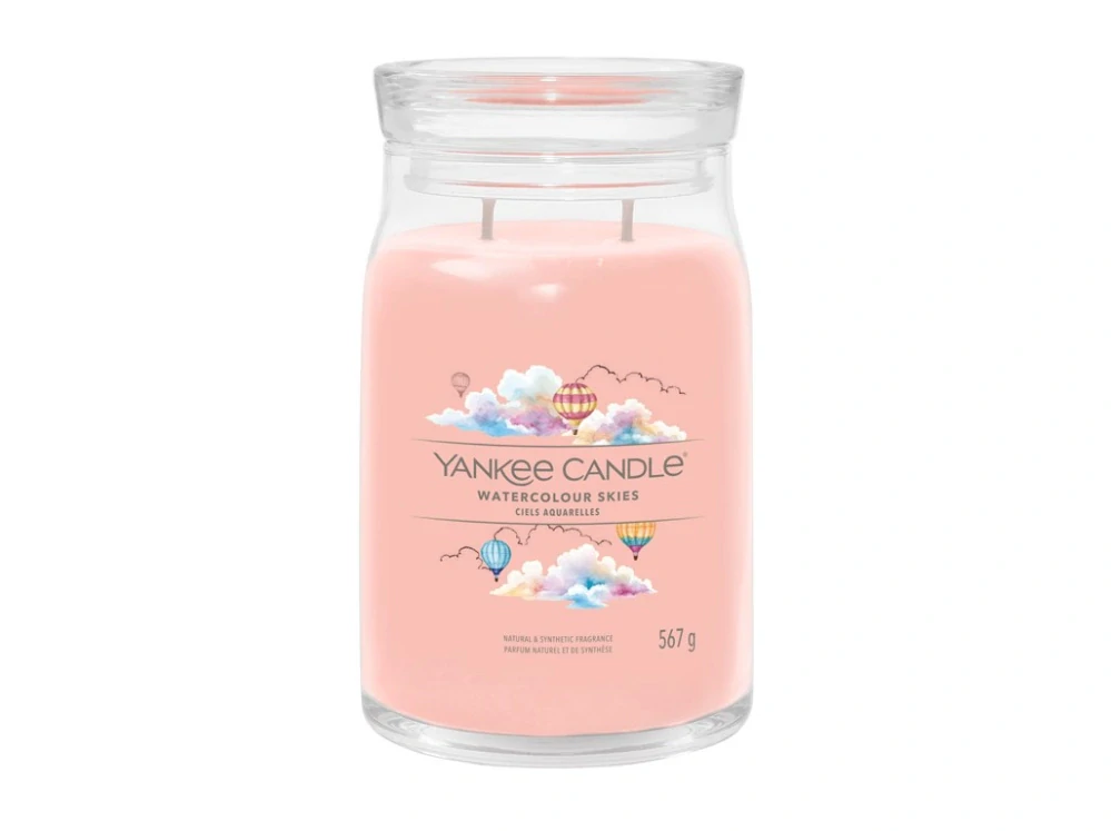 Yankee candle, vonná svíčka Watercolour Skies (Akvarelová obloha) 567 g