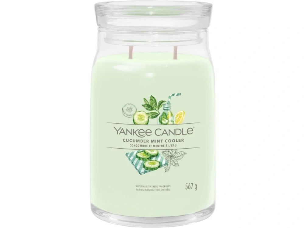 Yankee candle, vonná svíčka Cucumber Mint Cooler (Okurková limonáda s mátou) 567 g