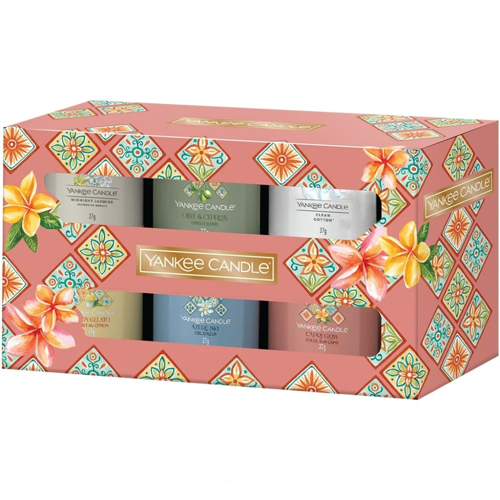 Yankee Candle, jarní dárková sada votivních svíček ve skle 6 ks