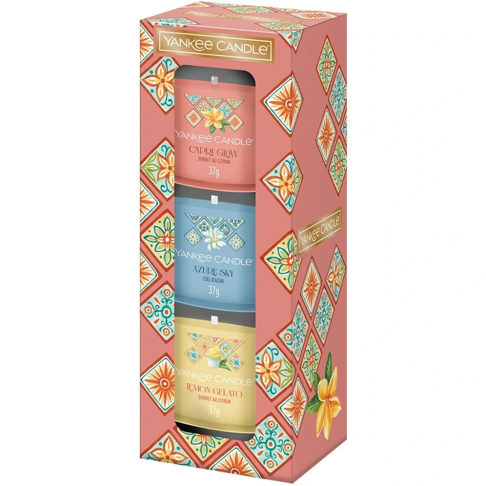 Yankee Candle, jarní dárková sada votivních svíček ve skle 3 ks