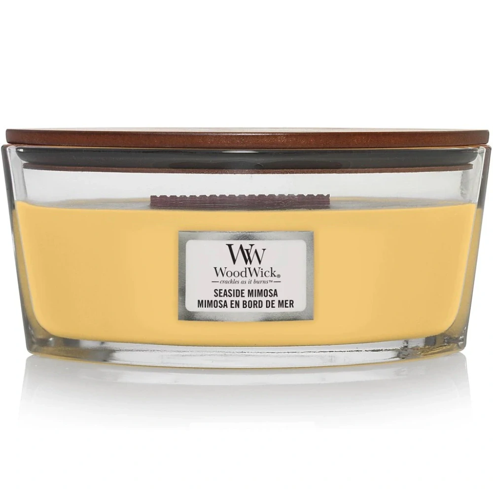 WoodWick svíčka loď Seaside Mimosa (Přímořská mimóza) 453 g