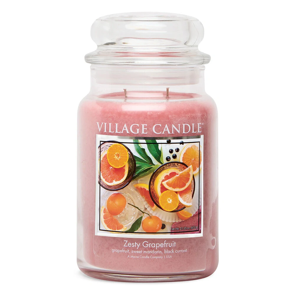 Village Candle - vonná svíčka Zesty Grapefruit (Pikantní grapefruit) 602 g