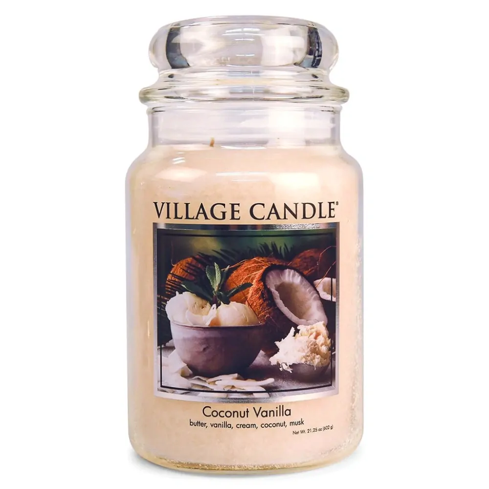 Village Candle - vonná svíčka Coconut Vanilla (Kokos a vanilka ) 602 g