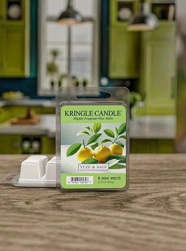 Kringle Candle, vonný vosk Yuzu Sage 64 g