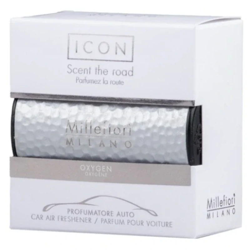 Millefiori - Icon Oxygen vůně do auta Metal Shades stříbrná