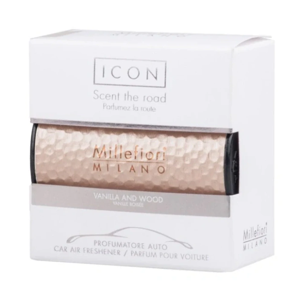 Millefiori - Icon Vanilla & Wood vůně do auta Metal