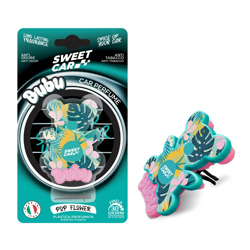 Sweet Car - vůně do auta Bubu Pop Flower, do ventilátoru