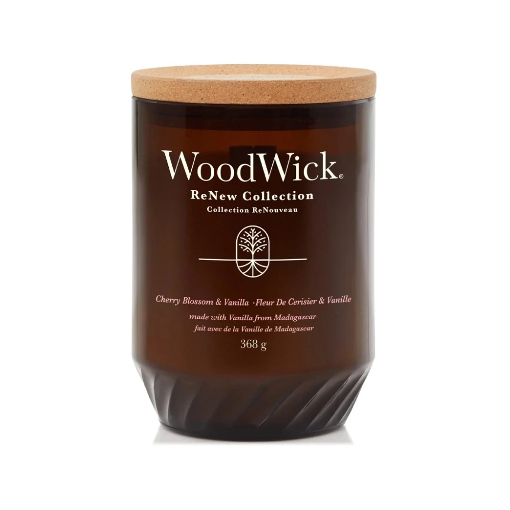 WoodWick, ReNew svíčka Cherry Blossom & Vanilla (Třešňový květ a vanilka) 368 g