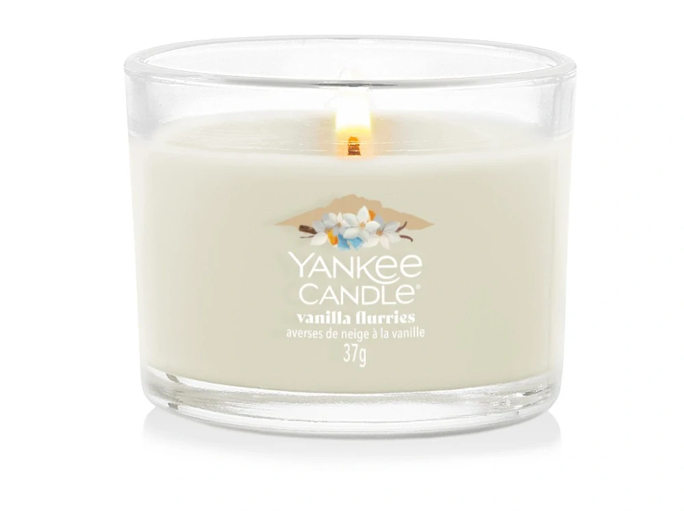 Yankee Candle votivní svíčka ve skle Vanilla Flurries 37 g