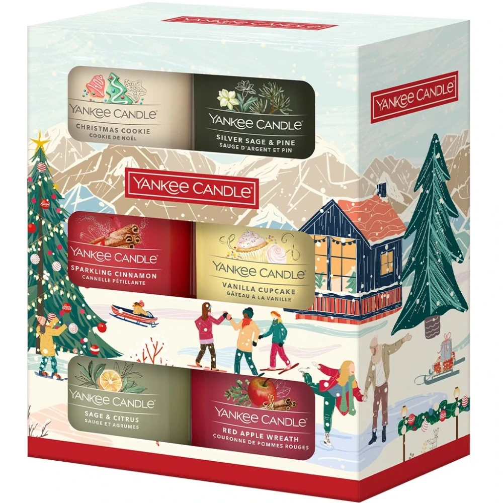 Yankee Candle, dárková sada 6 skleněných votivních svíček 2025