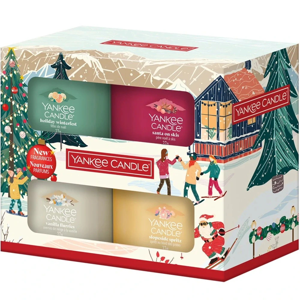 Yankee Candle, dárková sada 4 skleněných votivních svíček 2025