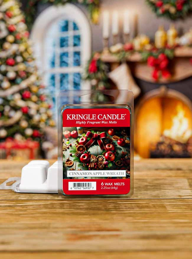 Kringle Candle, vonný vosk Cinnamon Apple Wreath 64 g