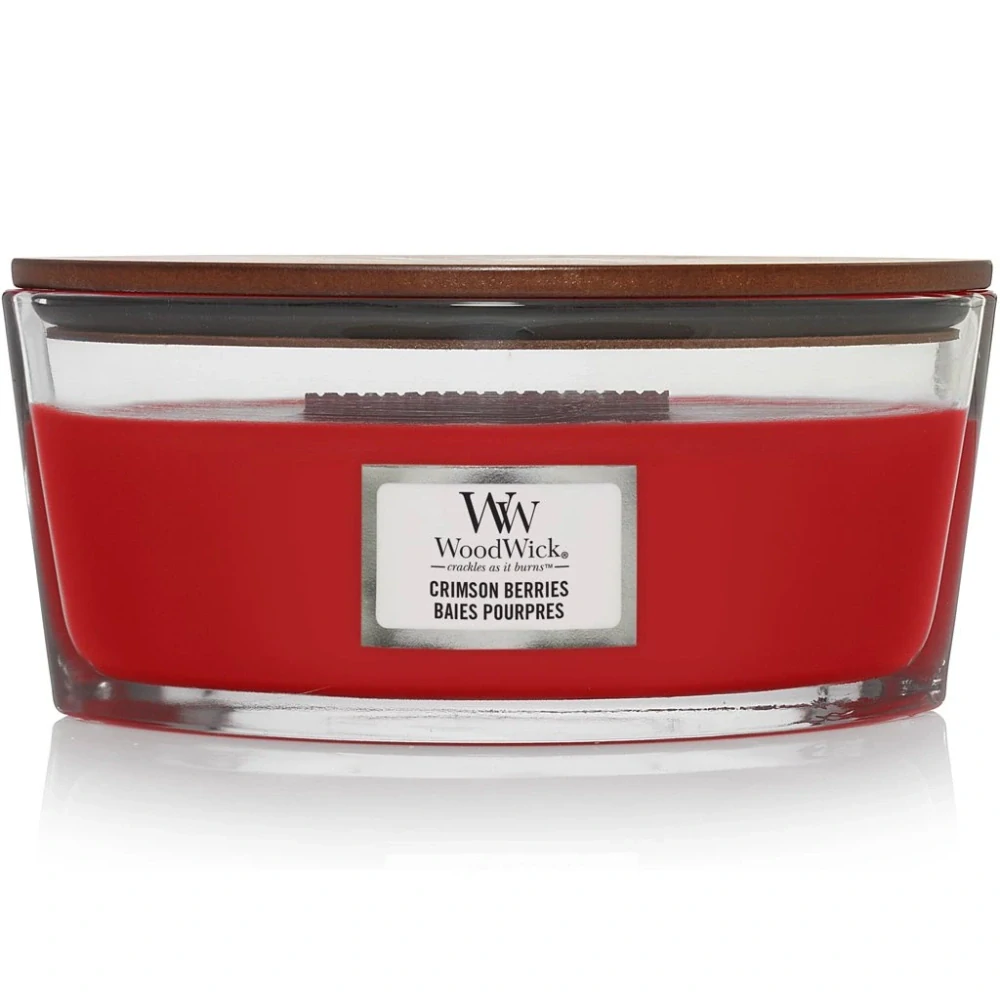 WoodWick svíčka loď Crimson Berries (Červená jeřabina) 453 g