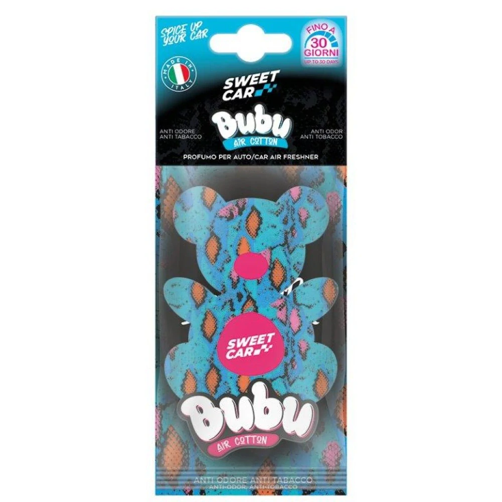 Sweet Car - vůně do auta Bubu Air Cotton, papírová visačka