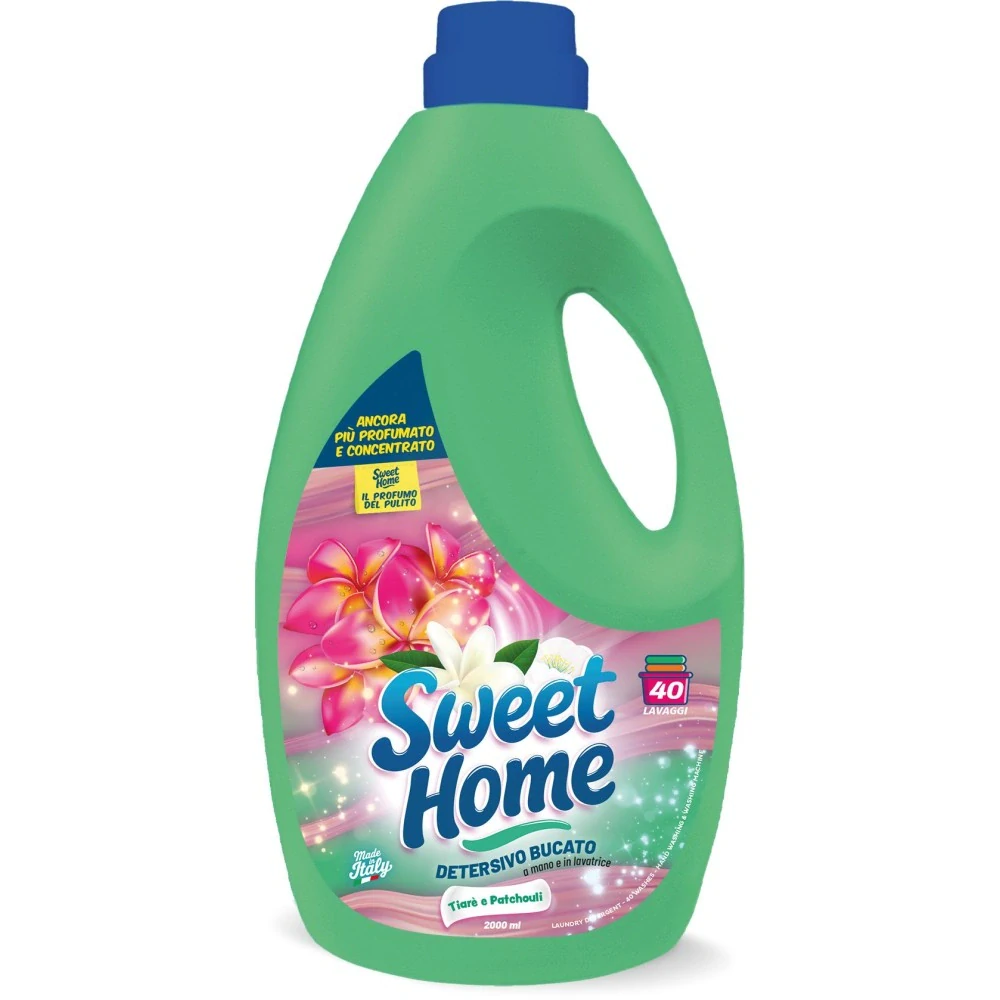Sweet Home prací gel Tiare e Patchouli (Květ Tiaré a Pačuli) 2000 ml