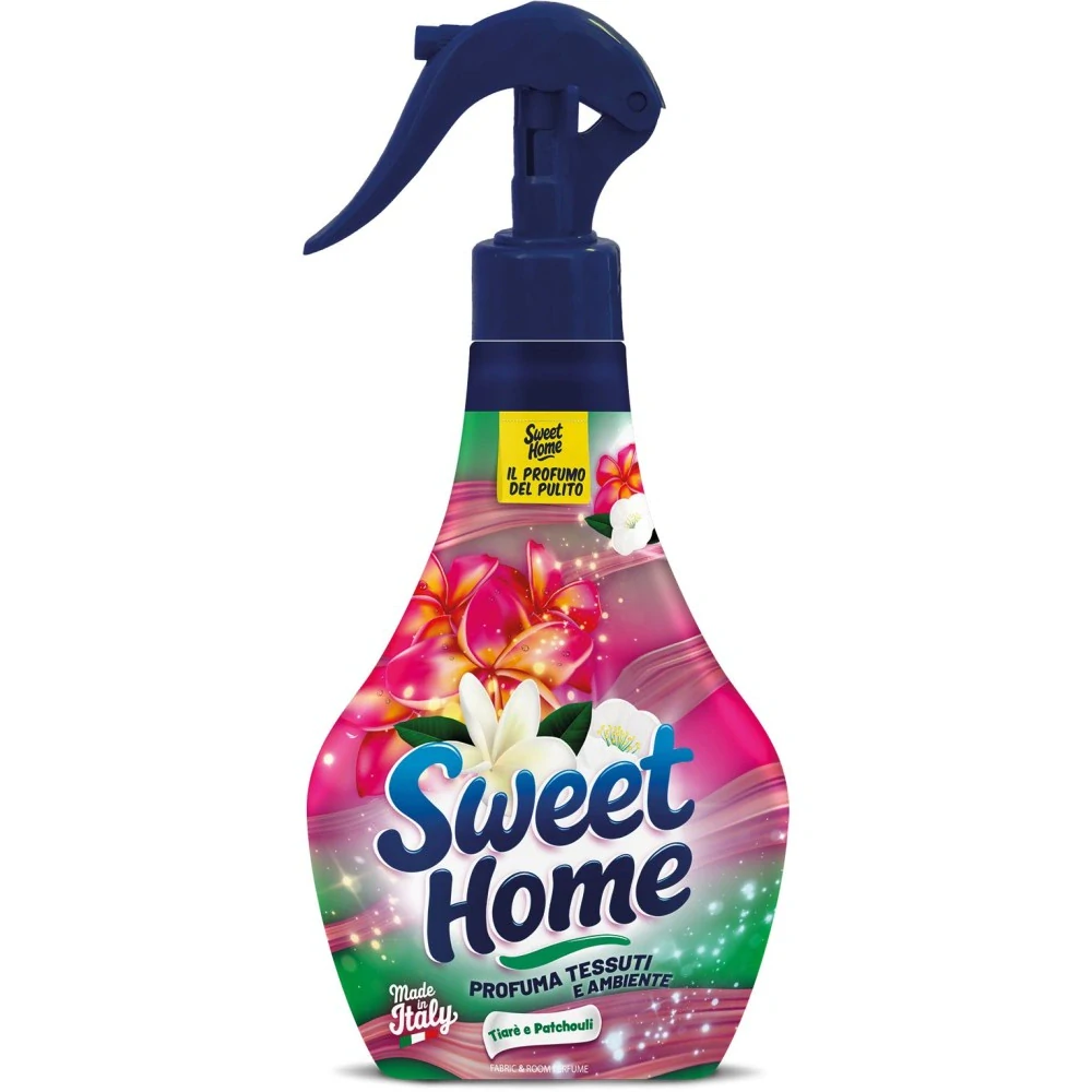 Sweet Home osvěžovač vzduchu a textilií Tiare e Patchouli (Květ Tiaré a Pačuli) 250 ml