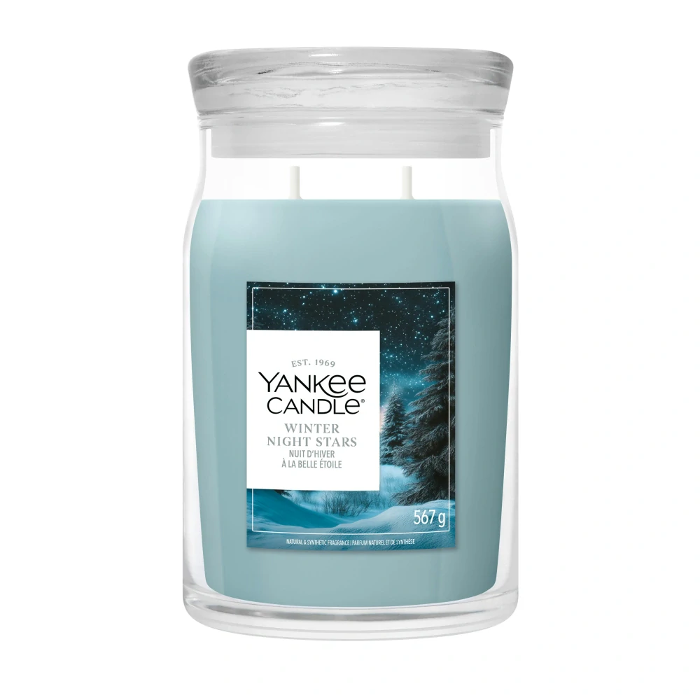 Yankee Candle Signature velká vonná svíčka Winter Night Stars 567 g