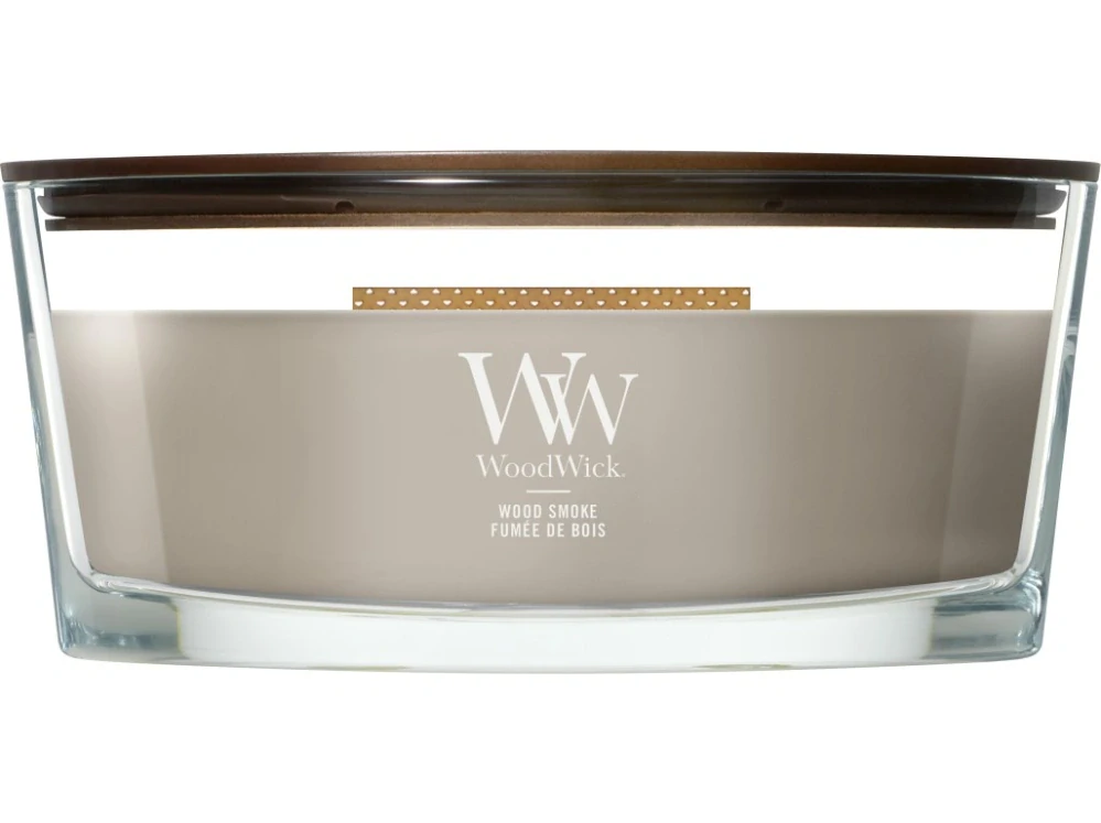 WoodWick vonná svíčka loď Wood Smoke 453 g