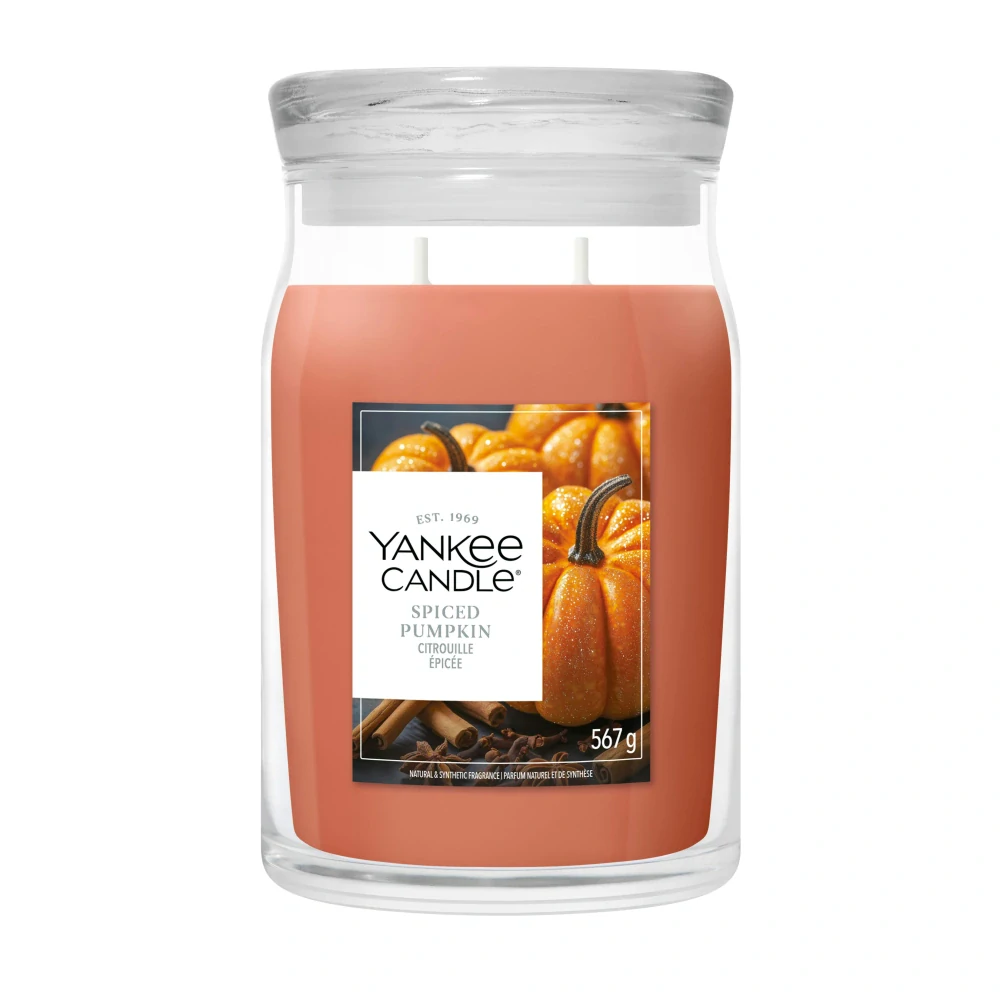 Yankee Candle Signature velká vonná svíčka Spiced Pumpkin 567 g