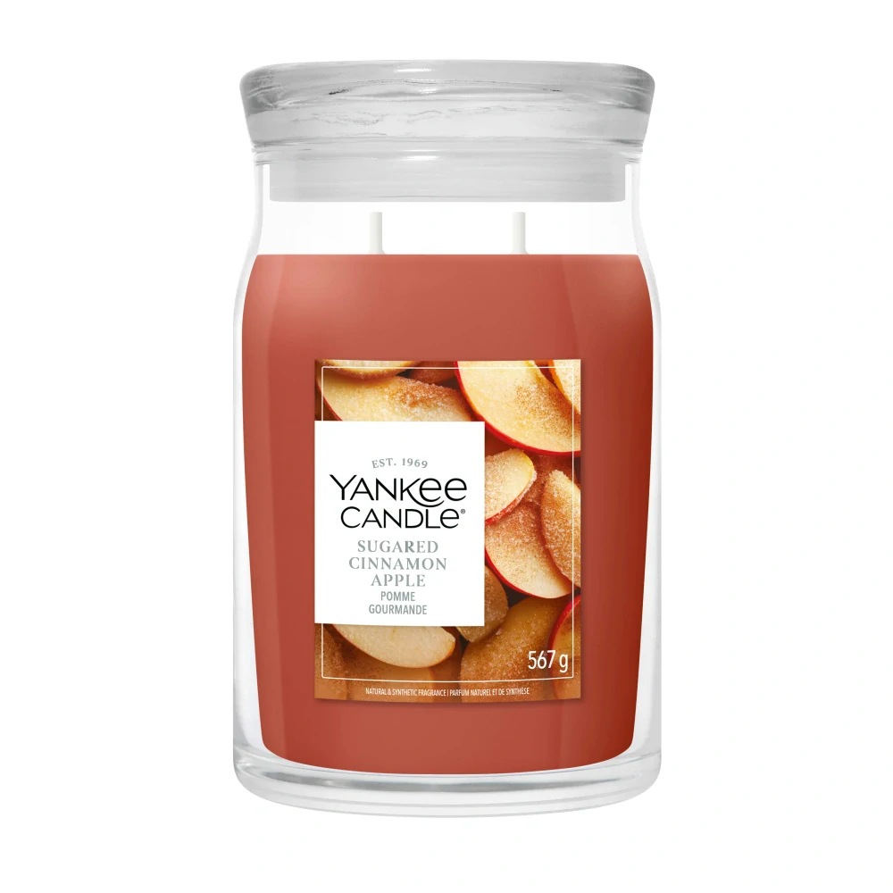 Yankee Candle Signature velká vonná svíčka Sugared Cinnamon Apple 567 g