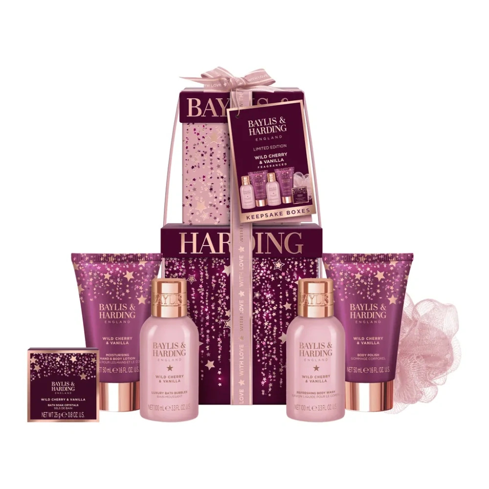 Baylis & Harding, WILD CHERRY & VANILLA - sada s péčí o tělo, 6 ks