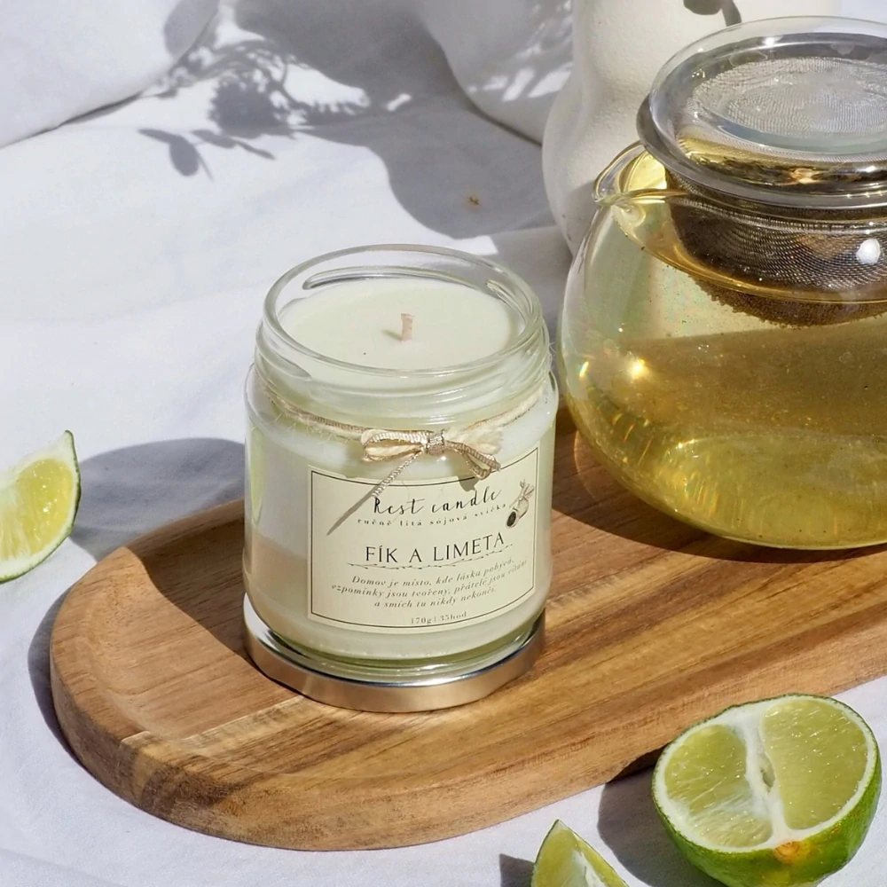 Rest Candle - sojová vonná svíčka Fík a Limeta 170 g